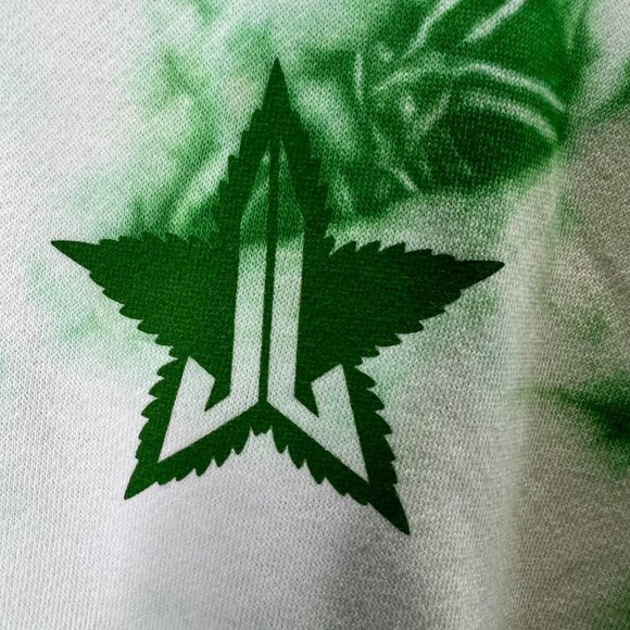 Jeffree Star "High How are Ya" Green Tie Dye Hoodie Small - Picture 2 of 3